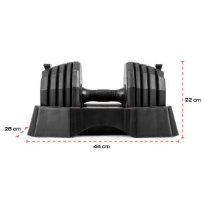 Gantera cu blocare rapidă – 5 niveluri de greutate, reglabilă între 4,5 și 22,5 kg